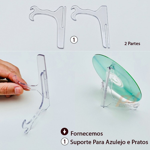 Imagem 2 de 3 de Suporte Para Azulejo E Prato - Kit 50 Un