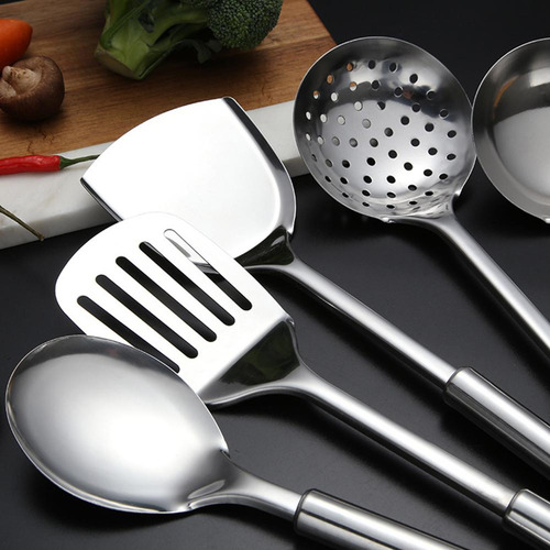 Cuchara De Cocina De Acero, Colador, Espátula, Utensilio De