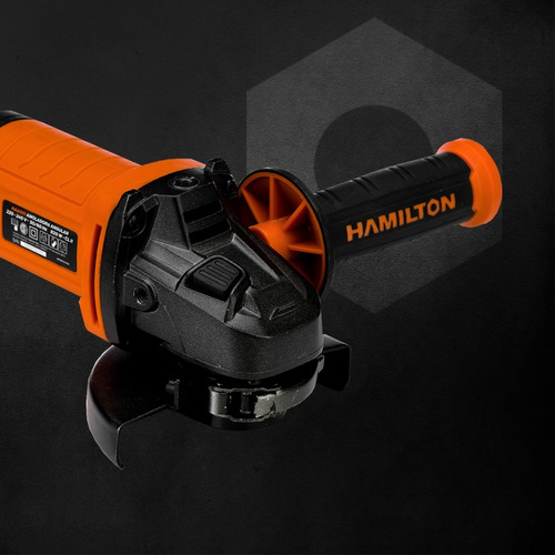 Imagen 9 de 11 de Amoladora Angular 115mm Hamilton 820w 220v - Haa001 Color Naranja