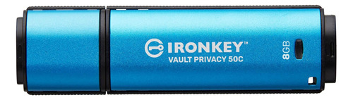 Unidad Flash Kingston Ironkey Vault Privacy 50 Usb-c De 8 Gb