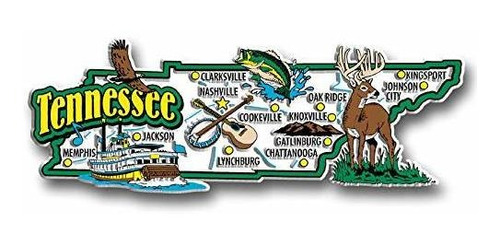 Imán De Mapa Gigante Del Estado De Tennessee