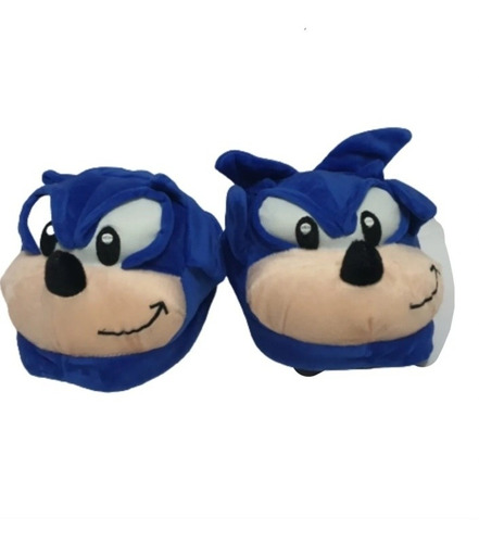 Pantuflas Sonic Azul Completas Niños