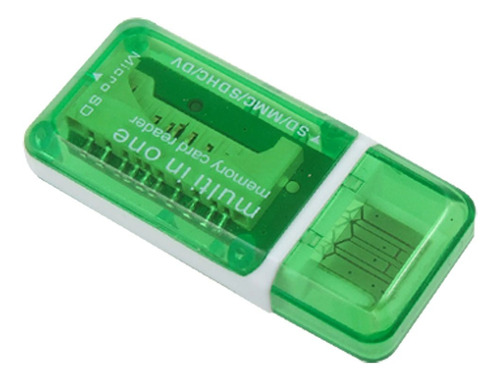 Qtqgoitem Usb 2.0 T-flash Micro Sd Mmc Verde Blanco Lector