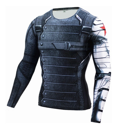 Capitán América Winter Soldier Manga Corta Camiseta Adulto