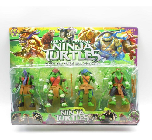 Muñecos Tortugas Ninja X 4 Figuras Blister