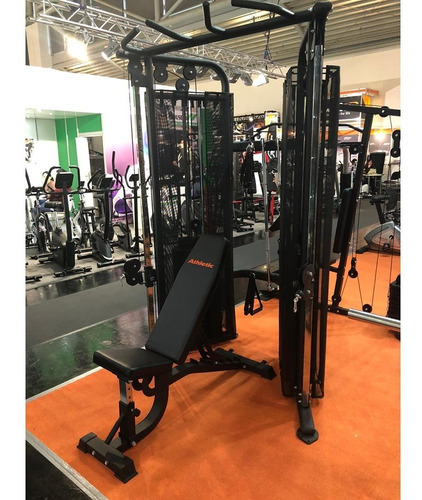 Multigimnasio Profesional Polea Doble Torre Multigym C Banco