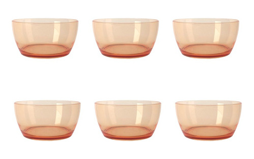 Pack X 6 Bowl 16cm Naranja Libre De Bpa Super Promocion!