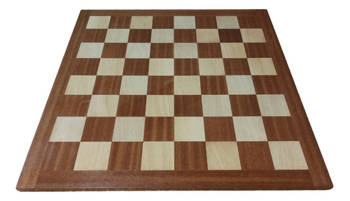 Tablero Ajedrez De Madera Artesanal 55cm Escaques 6x6 Cm