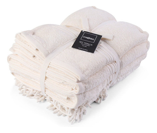 Imagen 1 de 3 de Rosen New Set Toalla Rn 420 Gr Crema 70 X 140 Cm