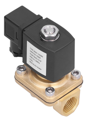 Electroválvula Eléctrica G1/2 Pulgadas, 2 Vías, Latón, Solar