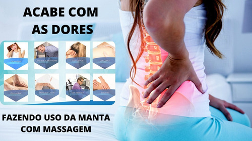 Manta Quântica Terapêutica Com Massagem 1.38x1.88x7 Cm
