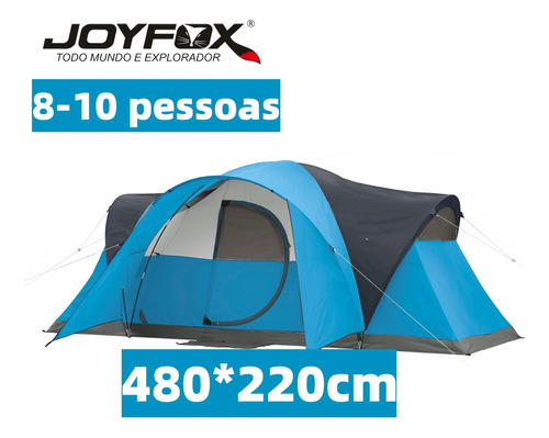 Joyfox Camping barraca com 2 quartos 8 pessoas grande 2000mm