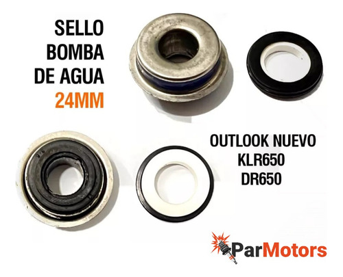 Sello Bomba Agua 24mm Klr650 / Dr650 / Outlook Nuevo 