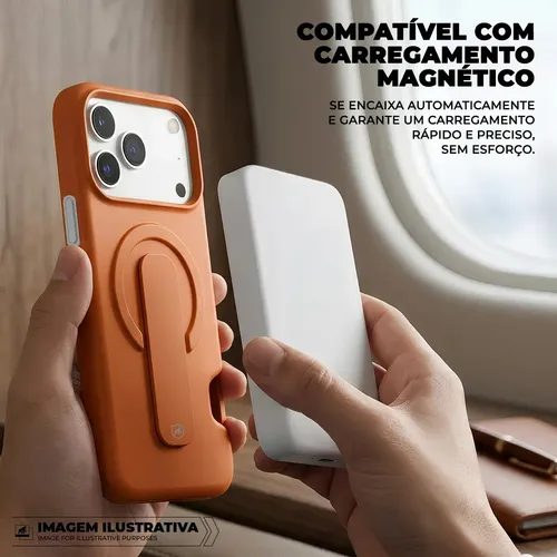 Capa Case Capinha iPhone 17 Pro, Card Ring Com Slot Para Cartões E