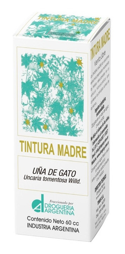 Imagen 1 de 4 de Tintura Madre Uña De Gato X 60 Cc Drogueria Argentina