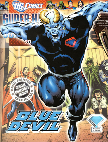 Revista Super Hero Collection N° 90 - Blue Devil + Miniatura - 14 Páginas Em Inglês - Editora Eaglemoss - Formato 22 X 27,5 - Capa Mole - 2011 - Bonellihq Abr24