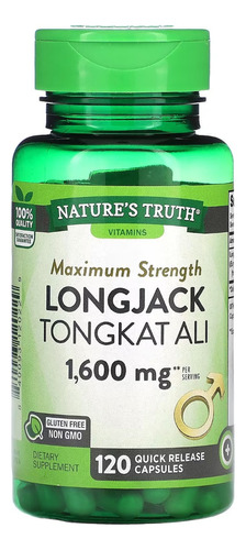 Nature's Truth Longjack Tongkat Ali 800 Mg 120 Cápsulas Eua Sabor Sem Sabor