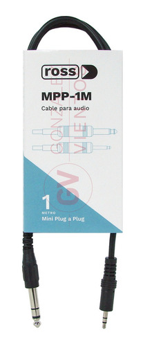 Cable Ross Mpp-1m Mini Plug 3.5 - Plug 6.5 Stereo 1 Metro