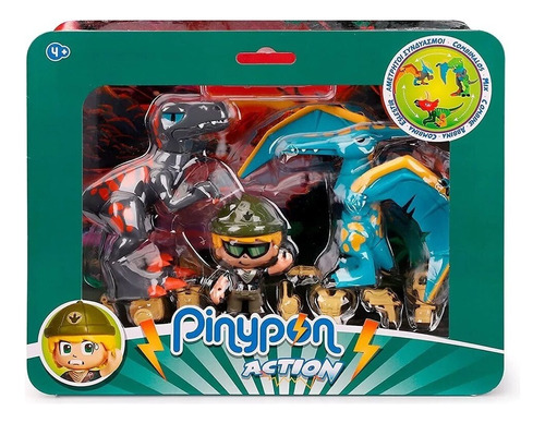 Set Figura Pinypon Action Explorador Con 2 Dinos Shp Tuni
