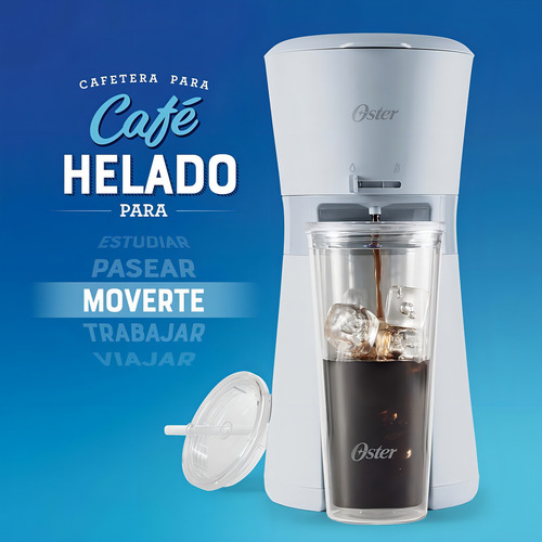 Cafetera Oster Para Café Helado Con Vaso Gris