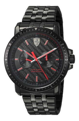 Reloj Ferrari Para Hombre 830454 Color Negro Pulsera