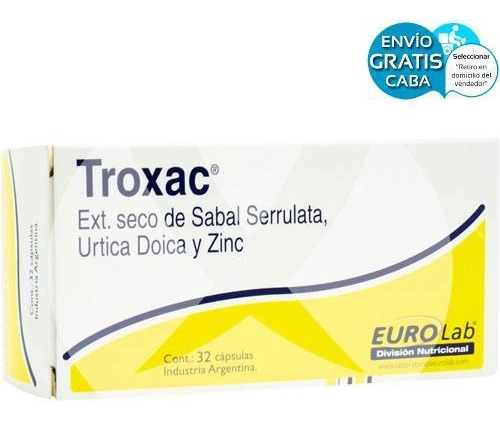 Suplemento en cápsulas Eurolab Troxac, vitaminas Troxac