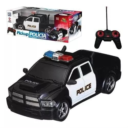 Carrinho Controle Remoto Policia Ranger Bateria