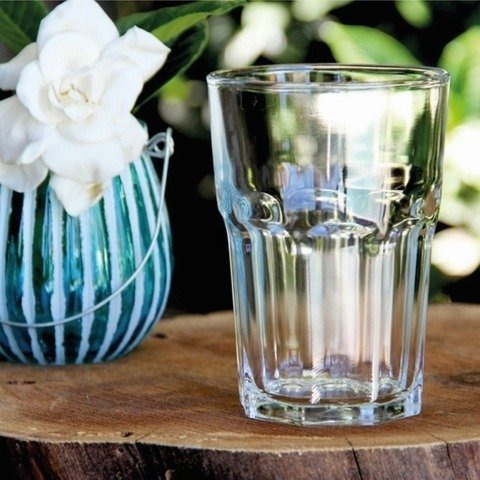 Imagen 4 de 5 de Vaso Vidrio Facetado 400ml X6 Rigolleau Oslo