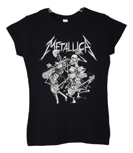 Polera Mujer Metallica Band Comic Metal Abominatron