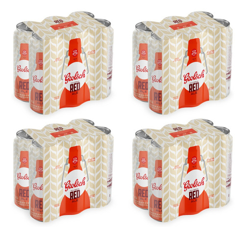 Cerveza Grolsch Red Ale Lata 473ml Pack X24