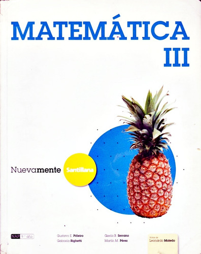 Matemática 3 - Nuevamente - Nap 9º Año - Santillana Sin Uso