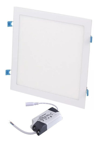 Kit Com 3 Plafon Painel Led Embutir 30x30 Quadrado 6000k/6500k Branco Frio Bivolt Completo Bivolt 25w=50w