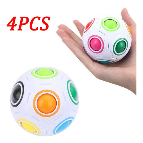 Fun Fidget Magic Rainbow Ball Puzzle Bola Regalo 4 Piezas