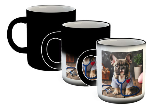 Taza Magica Bulldog Frances Medicina Doctor Salud