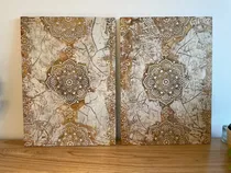 Comprar Dos Cuadros De 70x50 Cm Pintados A Mano, Mandalas