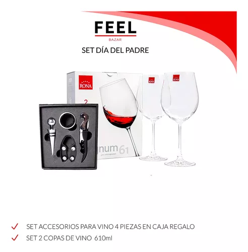 Set de 2 Copas Vino Cristal Alemán Grabadas en Caja de Lujo 635cc