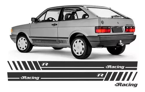 Kit Acessórios Adesivos Faixa Vw Gol Quadrado Racing