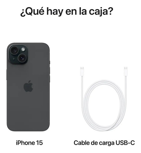 Apple iPhone 15 Plus (128 Gb) - Negro Bandeja Sim Con Caja Original (Reacondicionado)