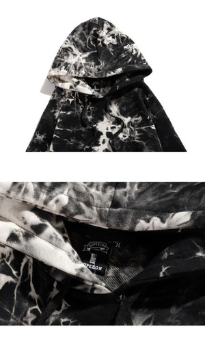 Sudadera Con Capucha 85% Algodón Tie Dye Hombres Sudaderas C