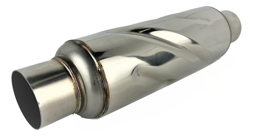 Turbo Resonador De Escape De Acero Inoxidable Pulido En...