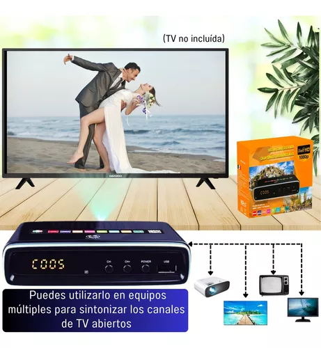 Decodificador Tv Convertidor Digital Alta Definición Full Hd 1080p  Convierte Señal Digital En Analoga Sintoniza Canales De Tv
