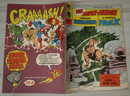 Gibi Super X N° 1 Dois Super-heróis Príncipe Submarino Hulk (Usado)