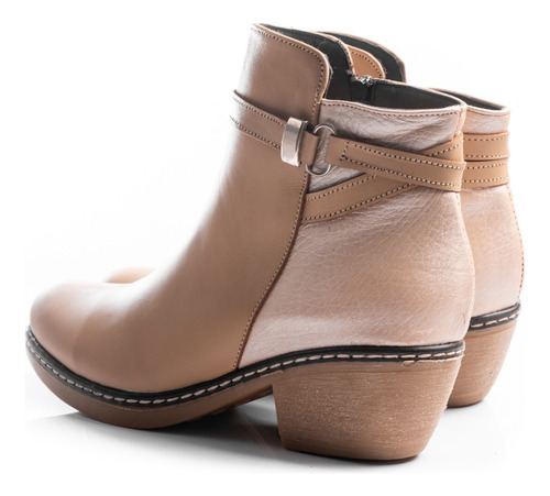 Imagen 8 de 10 de Botinetas Botas Botitas Zapatos Mujer Cuero Taco Fino