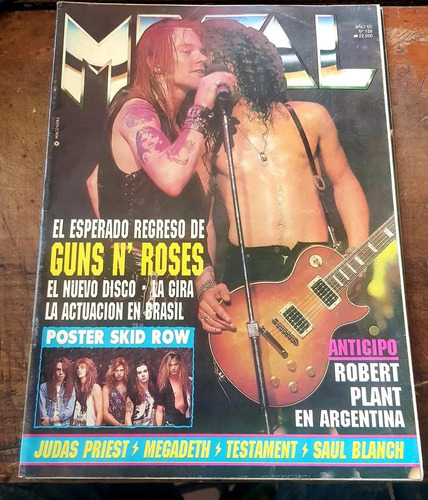 Revista Metal Guns N Roses Numero 158