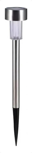 Estaca Solar Acero Inox Led Pack X 6 Exterior Jardin Blanco Cálido