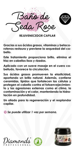 Baño De Crema Seda Rose 250ml. Diamonds