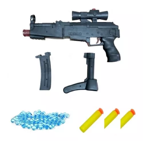 Brinquedo Arma Bolinha De Gel + Dardo Nerf Arminha Brinquedo