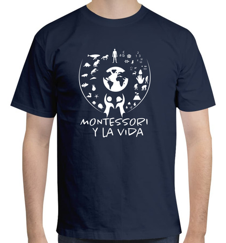 Playera Personalizada Con Diseño Montessori Y La Vida