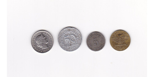 Lote 4 Moneda Europa Italia Alemania Suiza (Usado)