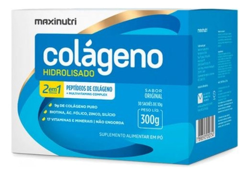 Colágeno Hidrolisado 2 Em 1 (30 Sachês-10g)-sabor: Original Original